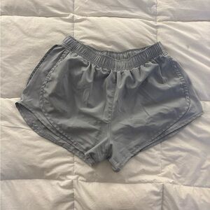 Nike Women's Light Gray Tempo Athletic Running Shorts